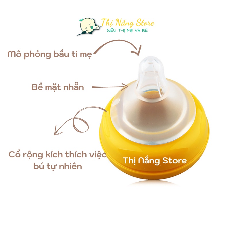 Bình Sữa Pigeon Cổ Rộng Cao Cấp 160ml Cho Bé Sơ Sinh - HÀNG NHẬP KHẨU - Thị Nắng Store