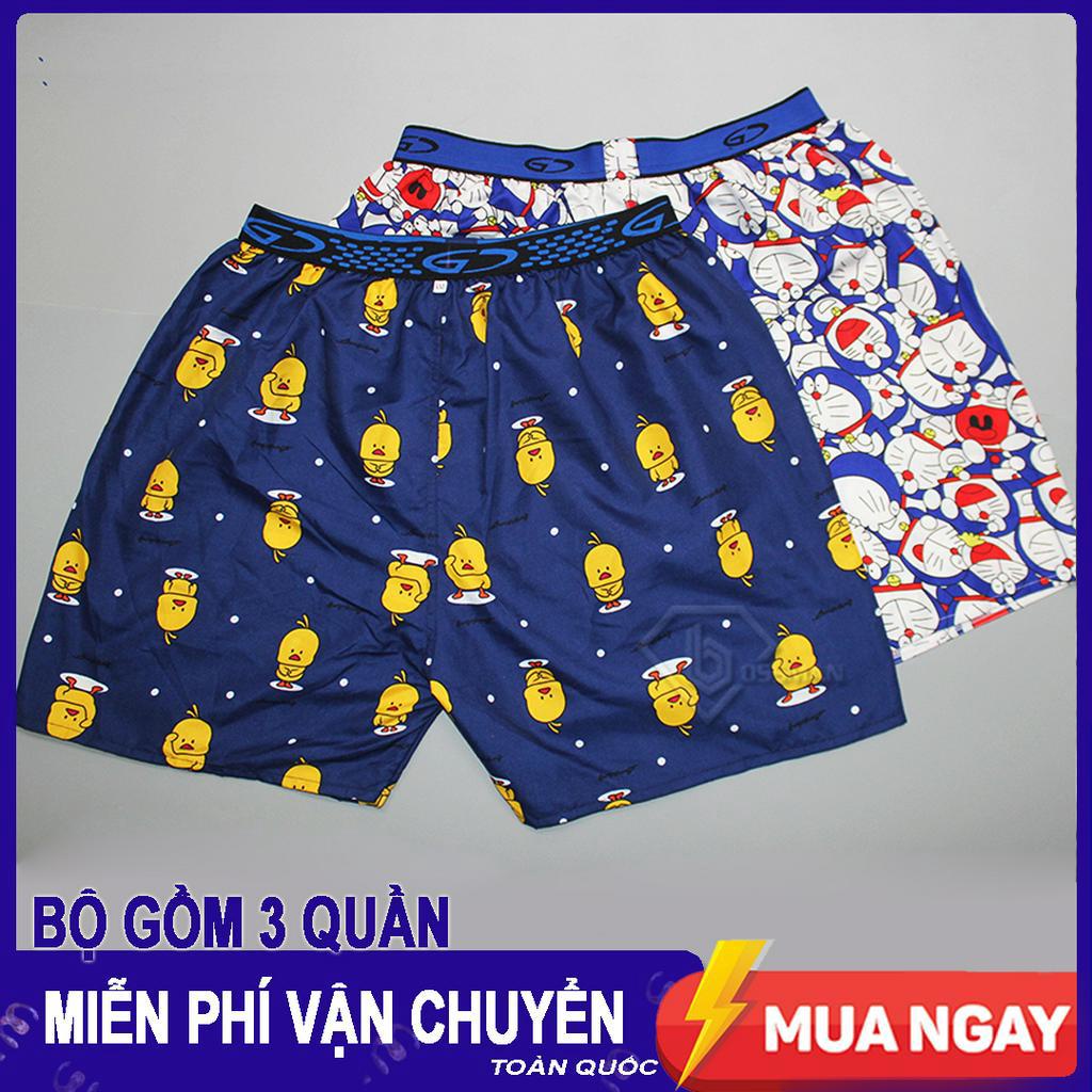 COMBO 3 Quần Đùi Nam Lưng Xì - Quần Ngủ Nam - Mặc nhà - Mẫu Họa tiết