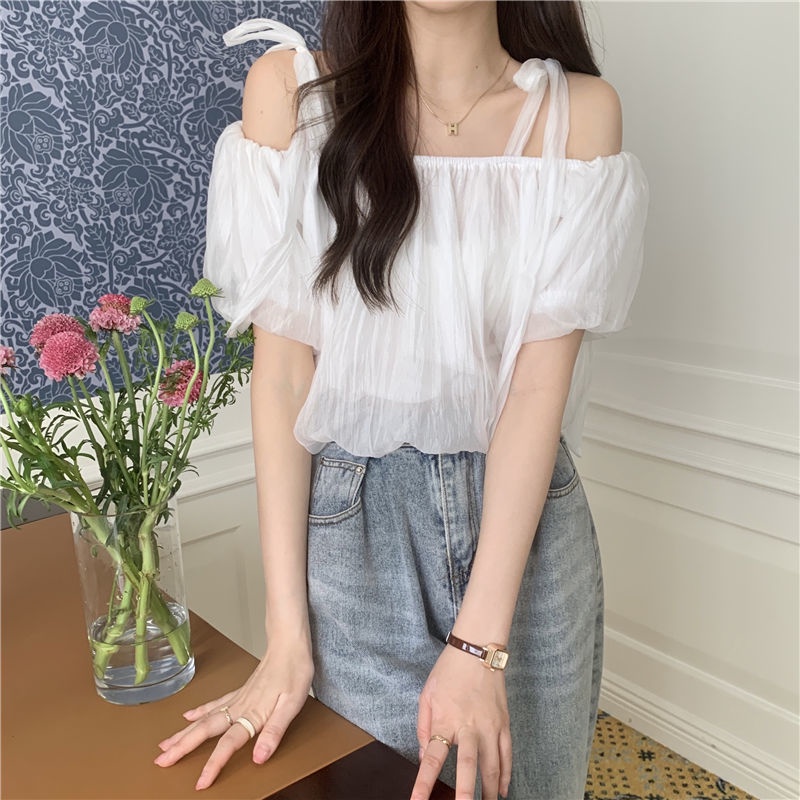 Mới Áo Trễ Vai Tay Ngắn Thời Trang Dành Cho Nữ