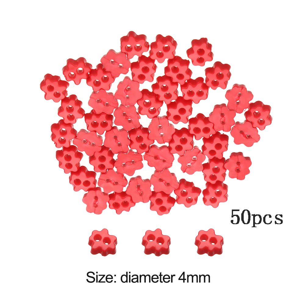 Set 50 Nút Áo 4mm Nhiều Màu Sắc Cho Búp Bê