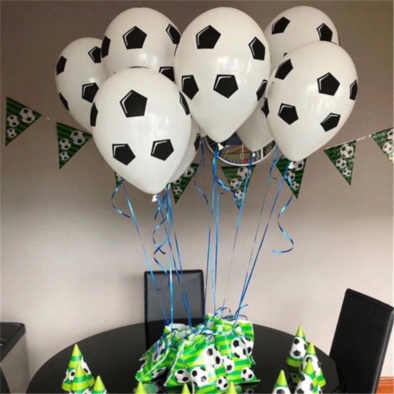 Bong Bóng Cao Su 12 inch Hình Quả Bóng Đá Trang Trí Tiệc Sinh Nhật Cho Bé