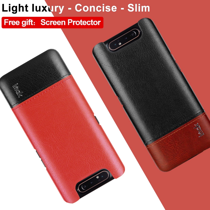 Ốp điện thoại chống sốc từ da PU và PC dành cho Samsung Galaxy A80