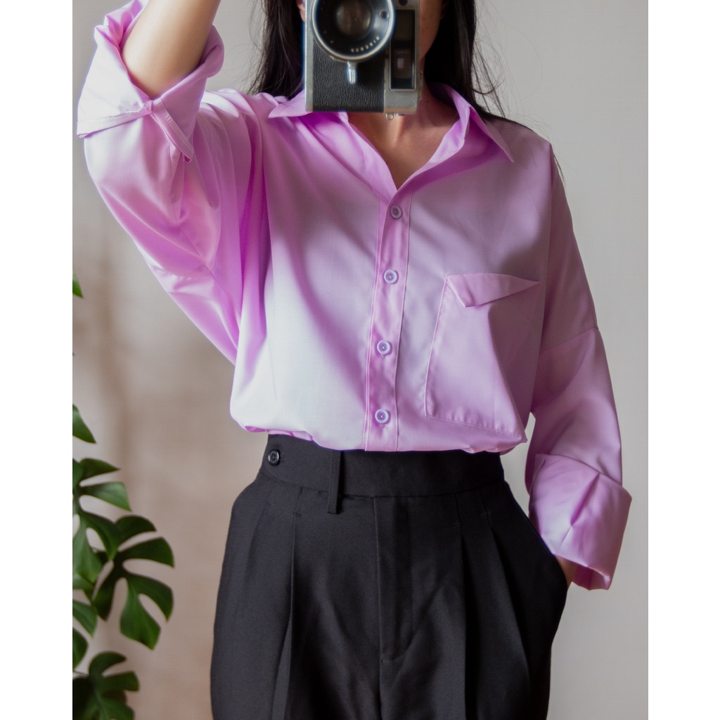 Áo sơ mi basic oversize Đen Clothing SM2