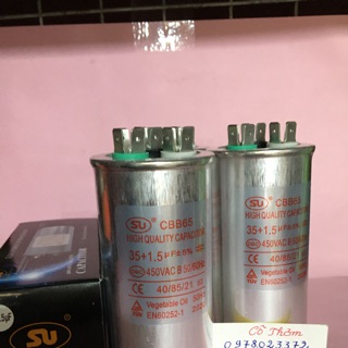 Tụ dầu ngâm kép35+1,5uf-450vac