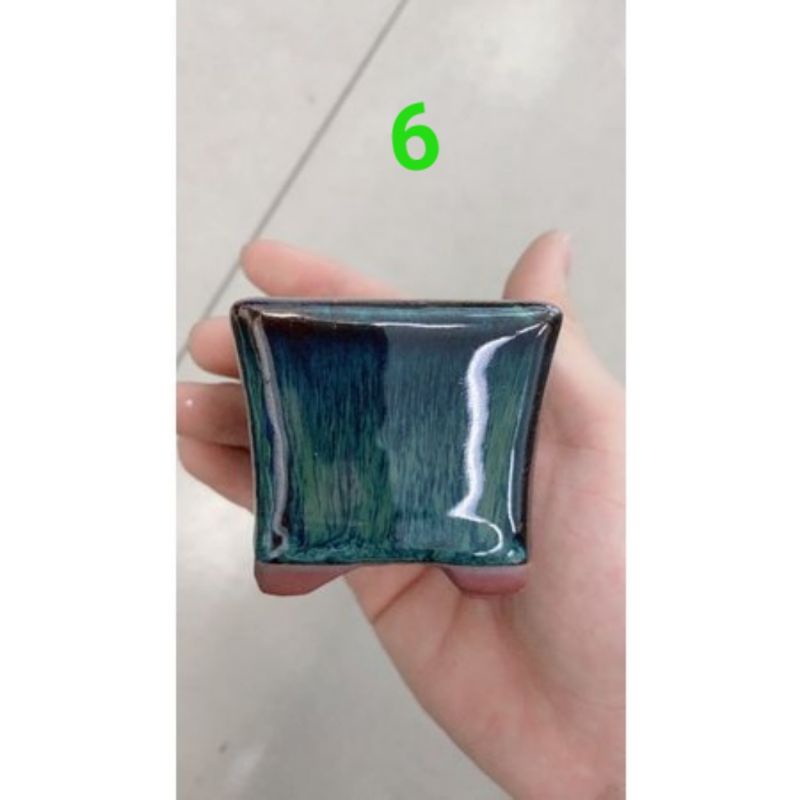 Chậu Trồng Cây Mini bonsai tiểu cảnh,Men Hỏa biến Gốm Sứ Bát Tràng