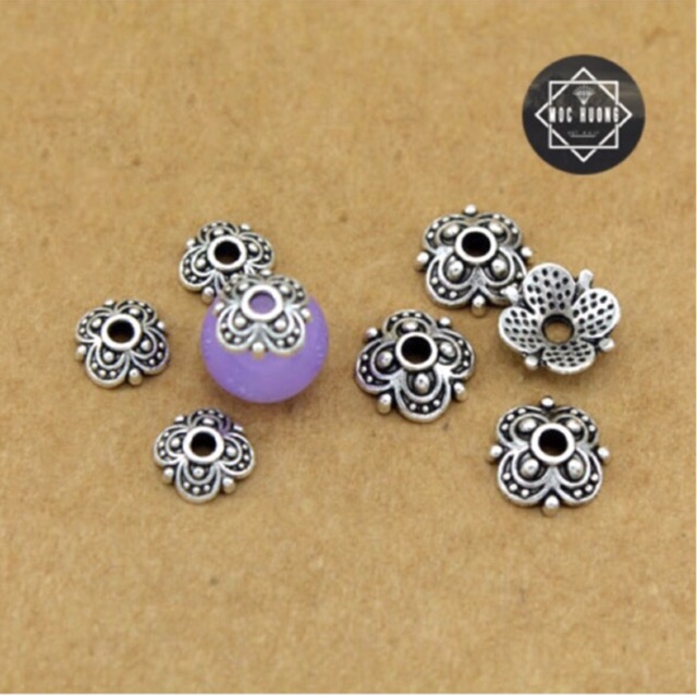 [S925] Charm bạc ốp cánh hoa - MH252