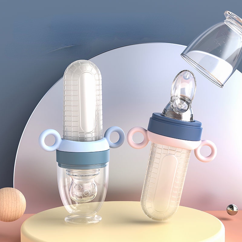 Muỗng Ăn Dặm Bằng Silicone Mềm Kèm Muỗng Tiện Lợi Dành Cho Trẻ Sơ Sinh Mì Cho Ăn bình sữa cho bé sơ sinh