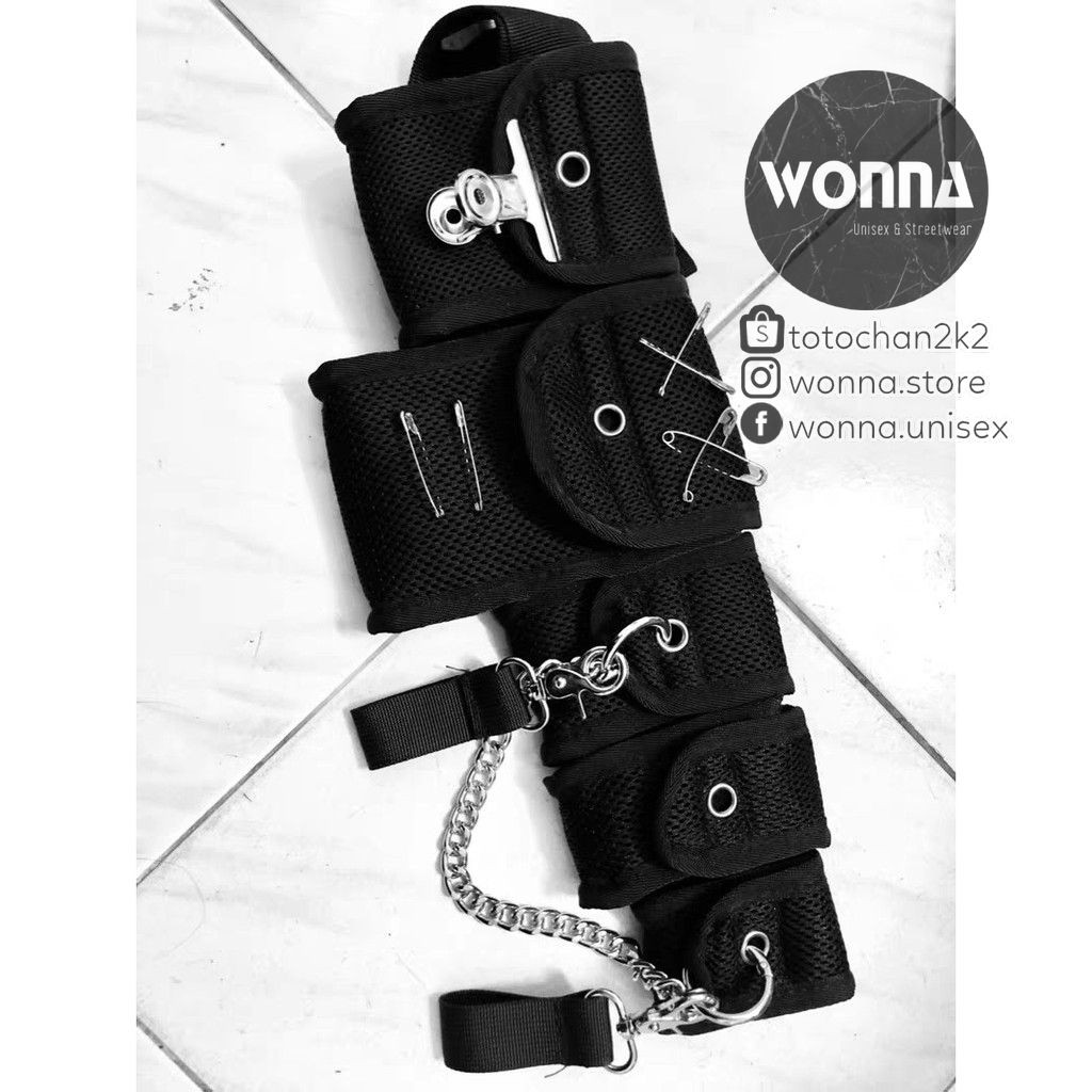 [ẢNH THẬT 6 ẢNH CUỐi] Túi nhỏ đen bao tử unisex ulzzang street style Hàn | BigBuy360 - bigbuy360.vn