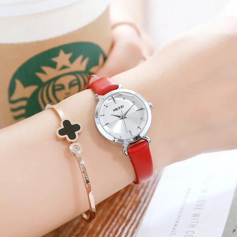 Đồng hồ nữ Kezzi 1651 hàng chính hãng dây da nhỏ xinh mini [HÀNG XỊN] | BigBuy360 - bigbuy360.vn