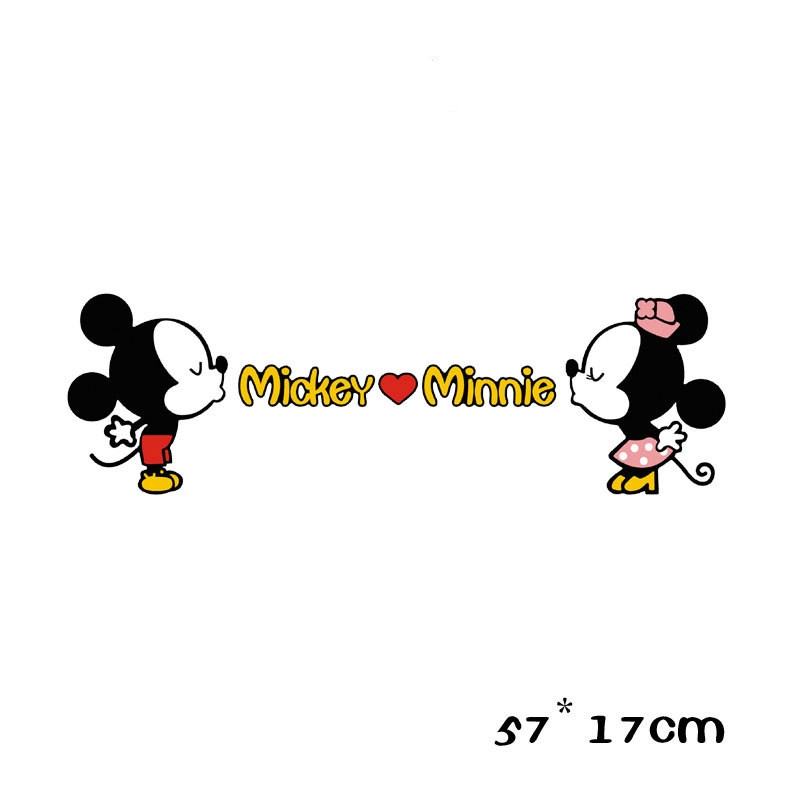 1 Miếng Dán Trang Trí Xe Hơi Hình Chuột Mickey Minnie