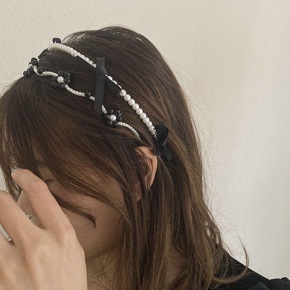 Băng Đô Cài Tóc Đính Nơ Họa Tiết Hoa Phong Cách Baroque Thời Trang Sang Trọng VANES1