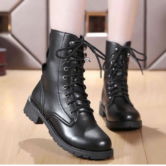 Giày boot nữ cao cổ phong cách ulzzang đế cao 2cm B140
