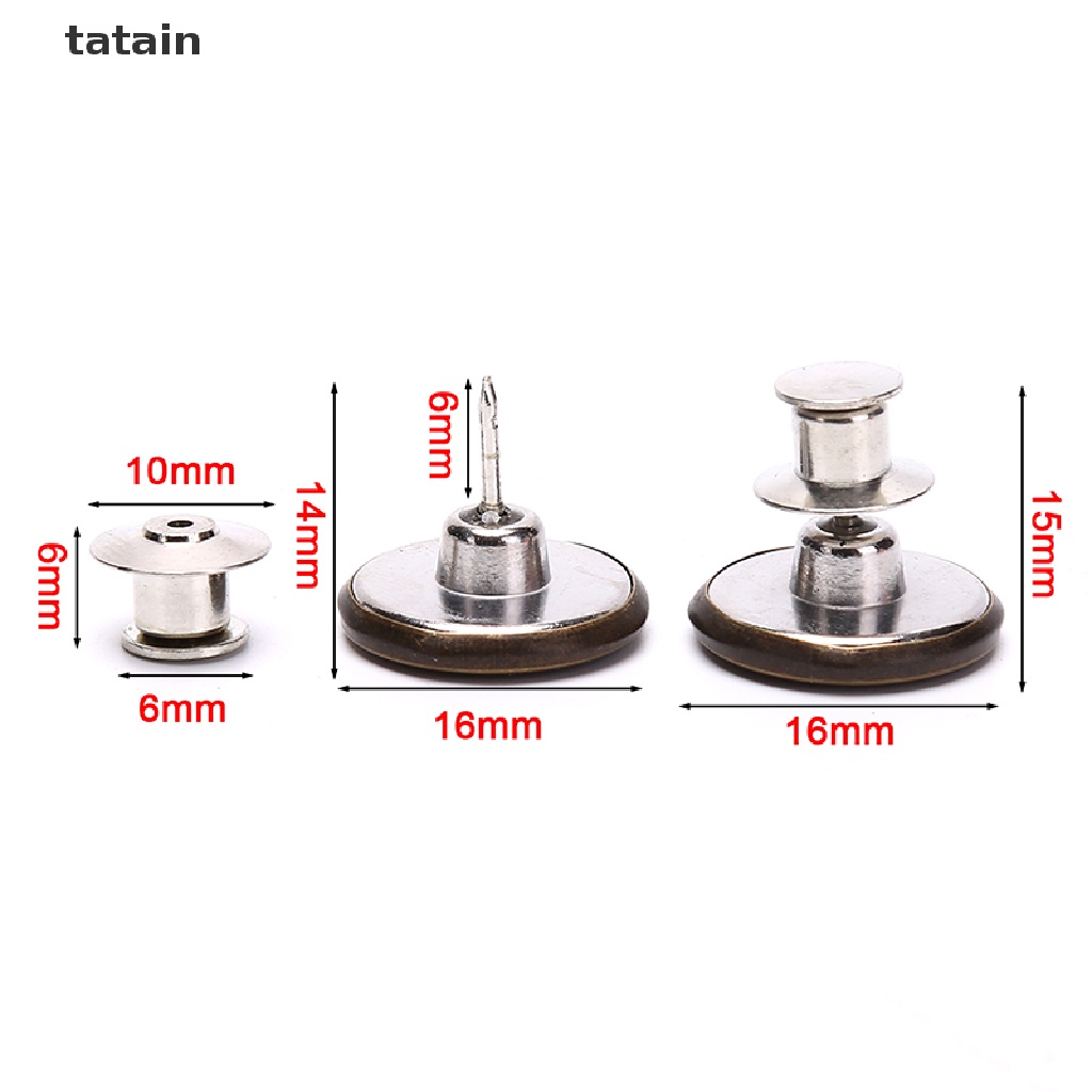[TAT] 10pcs Pins for Jeans Instant Jean Button Pins for Pants Replacement Buttons CVX