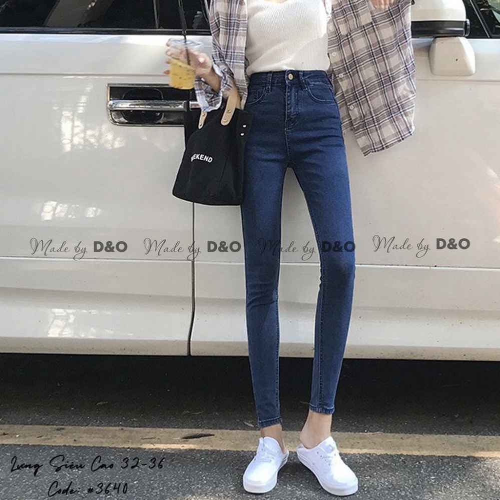 Quần Dài Jean bigsize Xanh Trơn Đậm/nhạt/đem/xám / Rách Gối Size ĐẠI - Lưng Cao - Hàng siêu co giãn QJ007