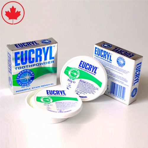 [Chuẩn Auth] Combo Kem đánh răng Eucryl 62g + Bột tẩy trắng răng Eucryl 50g (Made in UK)