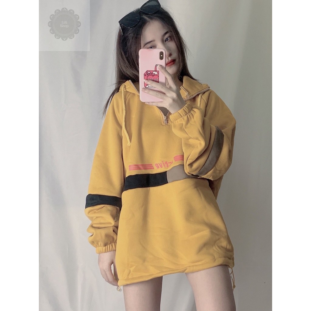 [Chất đẹp - mũ 2 lớp] Áo hoodie ulzzang nữ hàn quốc form rộng HD57 - Liti shop