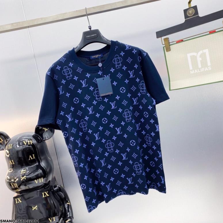 Áo Phông Nam LV In Logo Chất Cotton mát Mịn - Áo Phông LV Đôi Nam Nữ