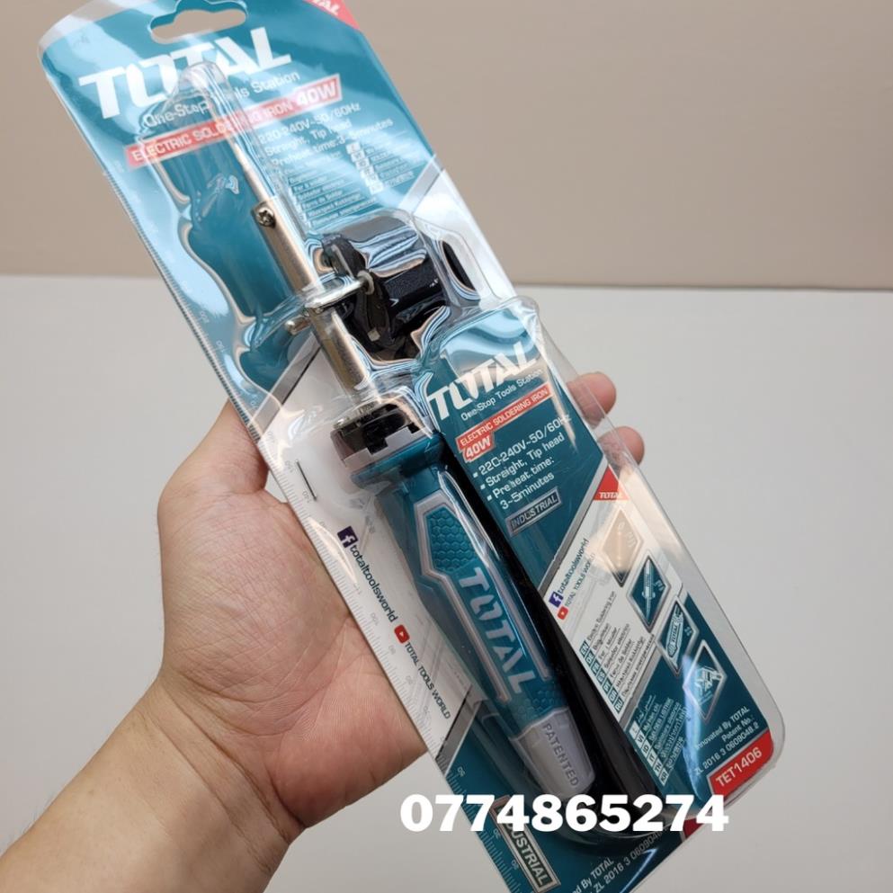 Mỏ hàn chì TOTAL  điện áp 220V~240V công suất 40W - 60W - 100W  Model TET1406 - TET1606 - TET10006