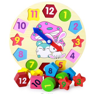 Đồ Chơi Đồng Hồ Hình Khối Bằng Gỗ Benrikids Cho Bé Nhận Biết Màu Sắc Hình Khối
