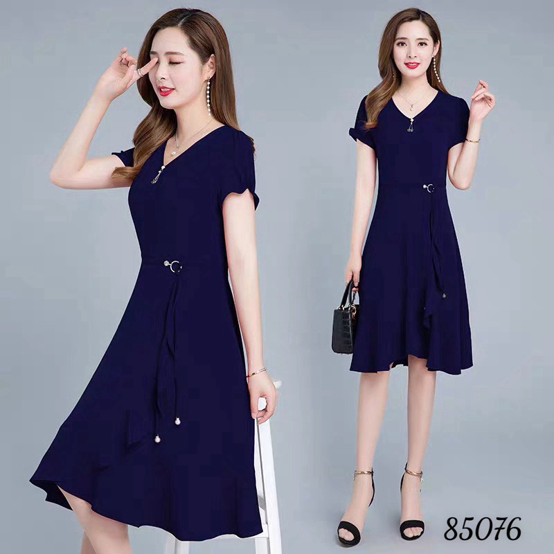 Đầm voan xếp tà dài sang trọng quý phái sang chảnh cho các nàng KME FASHION