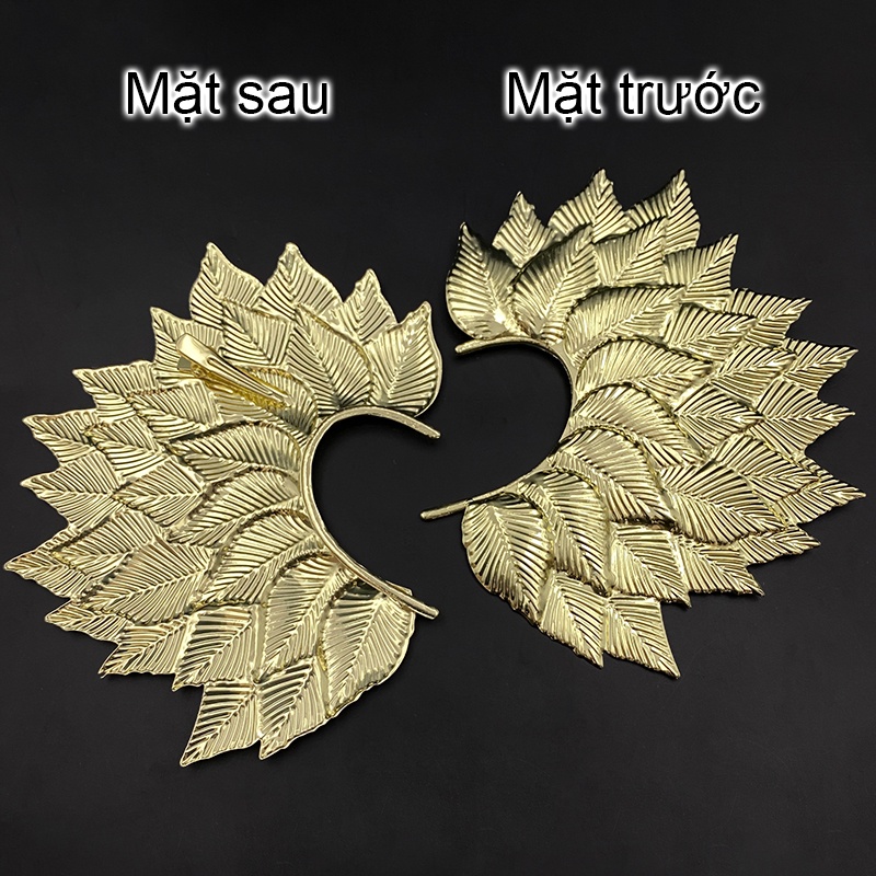 Khuyên vành tai họa tiết lá phong cách cổ trang dùng cho cosplay đôn hoàng tây vực khơ me cổ phục thái lan