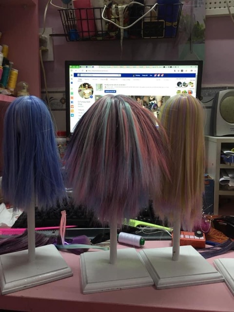 Line may tóc búp bê bjd - thẳng 15cm - màu 51