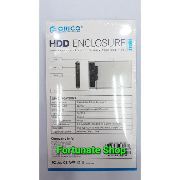 Ốp Hộp Đựng Ổ Cứng Ngoài 2.5 "Usb 3.0 - Orico 2139u3 | BigBuy360 - bigbuy360.vn