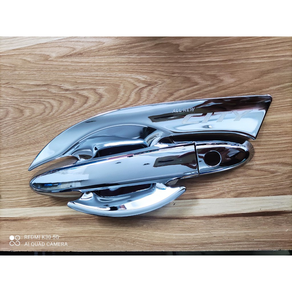Ốp Tay Cửa Và Hõm Cửa Xe Honda City 2021 2022 Mạ Crom Cao Cấp Chống xước tay cửa làm đẹp cho xe