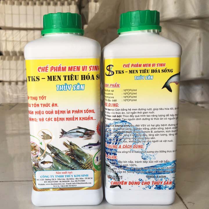 MEN TIÊU HÓA SỐNG TKS - NHANH LỚN,TĂNG TỈ LỆ ĐỒNG ĐỀU - THỦY SẢN