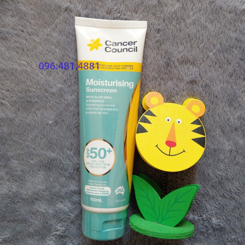 [CHÍNH HÃNG] Kem chống nắng dưỡng ẩm chuyên sâu Cancer Council Moisturising Sunscreen 110ml SPF50/PA++++