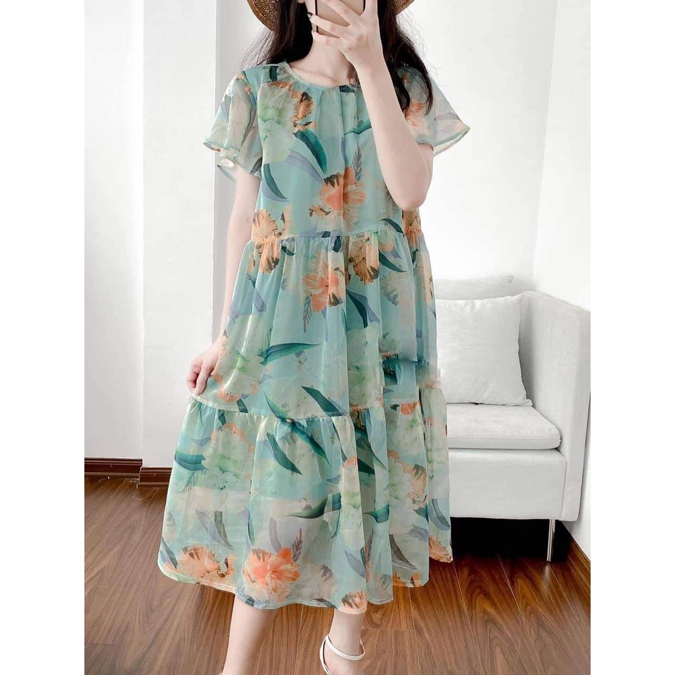 [RẺ VÔ ĐỊCH] Váy bầu thu đông cổ nơ tay nhung