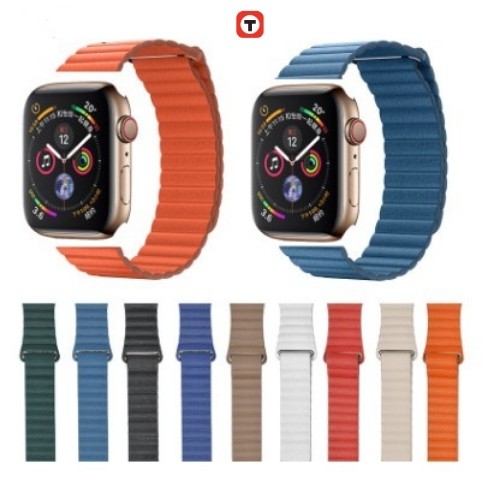 Dây da leather loop apple watch seris 1-2-3-4-5-6, khóa nam châm Techroom