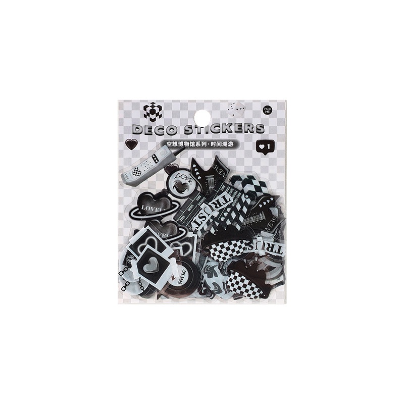 Bộ 40 Tấm Sticker Dán Trang Trí Nhiều Màu Sắc Dễ Thương