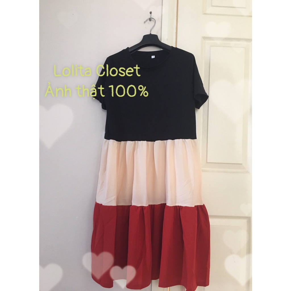 Váy Họa Tiết Cầu Vồng ⚡️ẢNH THẬT⚡️ Váy Đầm Cotton, Dáng Baby, Mùa Hè | BigBuy360 - bigbuy360.vn