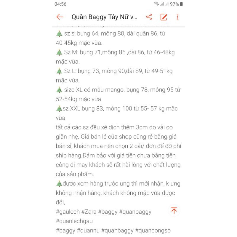 Quần Baggy Công Sở Chất Vintex .