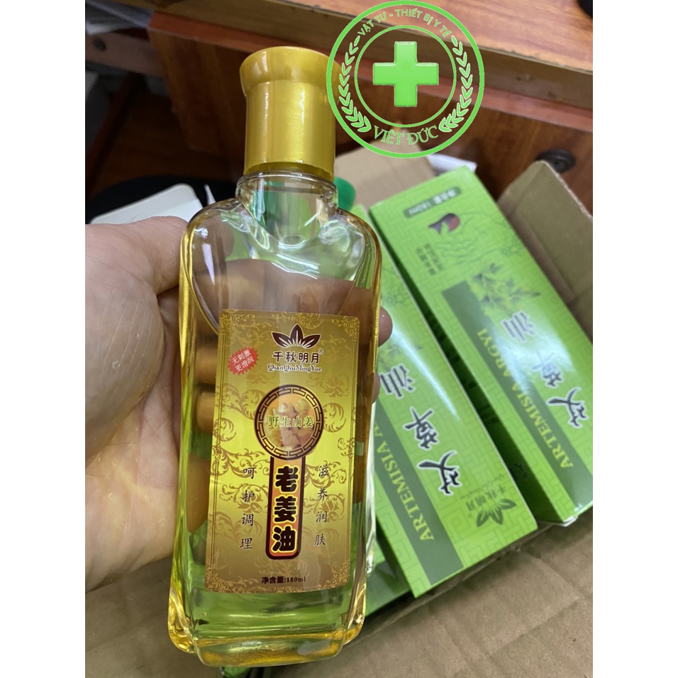 Tinh dầu gừng- tinh dầu ngải cứu dùng cho Massage-Hộp 180ml