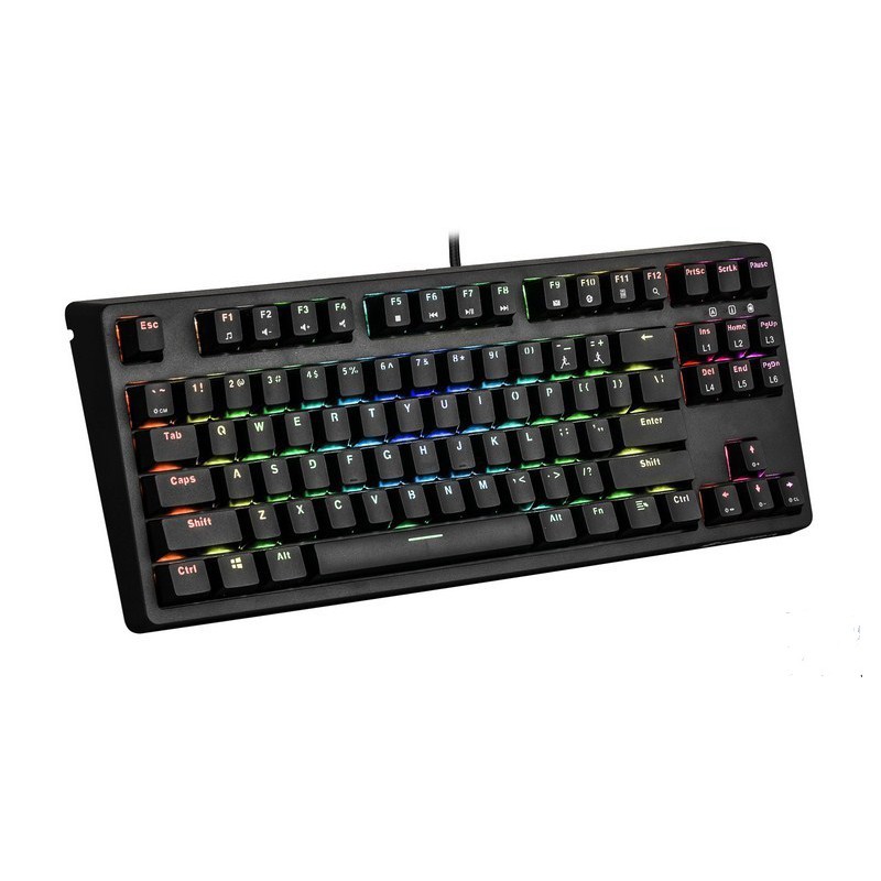 Bàn phím cơ gaming E-Dra EK387 RGB đen, hồng, trắng