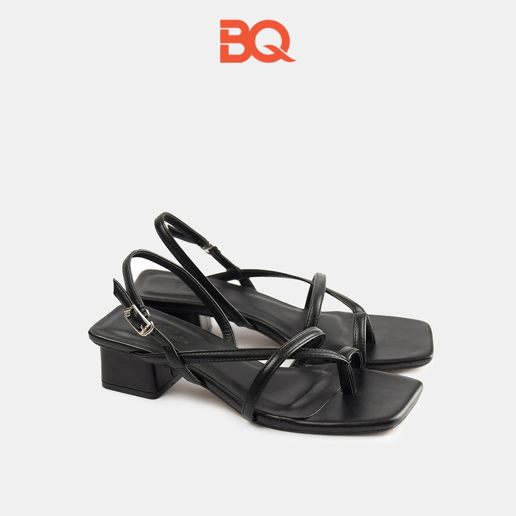 Giày sandal cao gót nữ 3p xỏ ngón quai mảnh đẹp BQ Gi H167