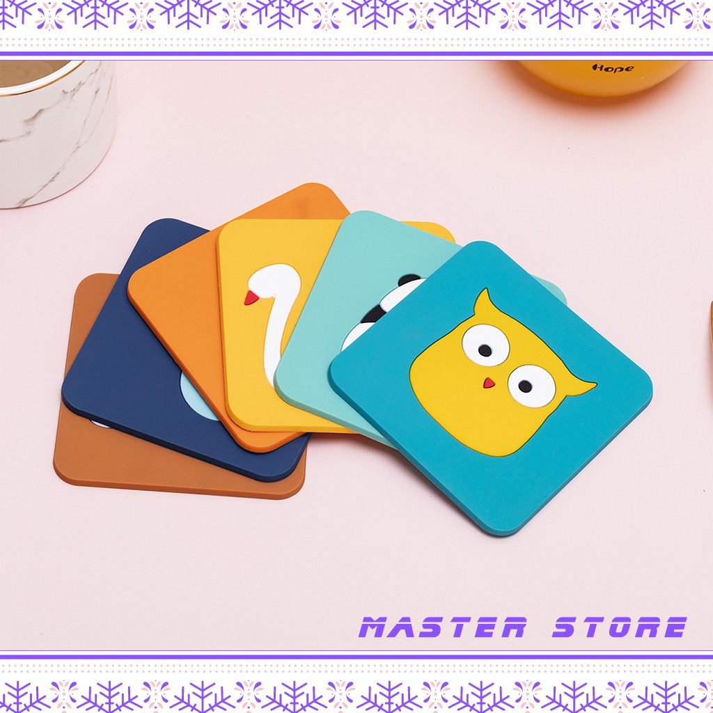 Lót ly, lót nồi silicon dễ thương rẻ vô địch Master Store