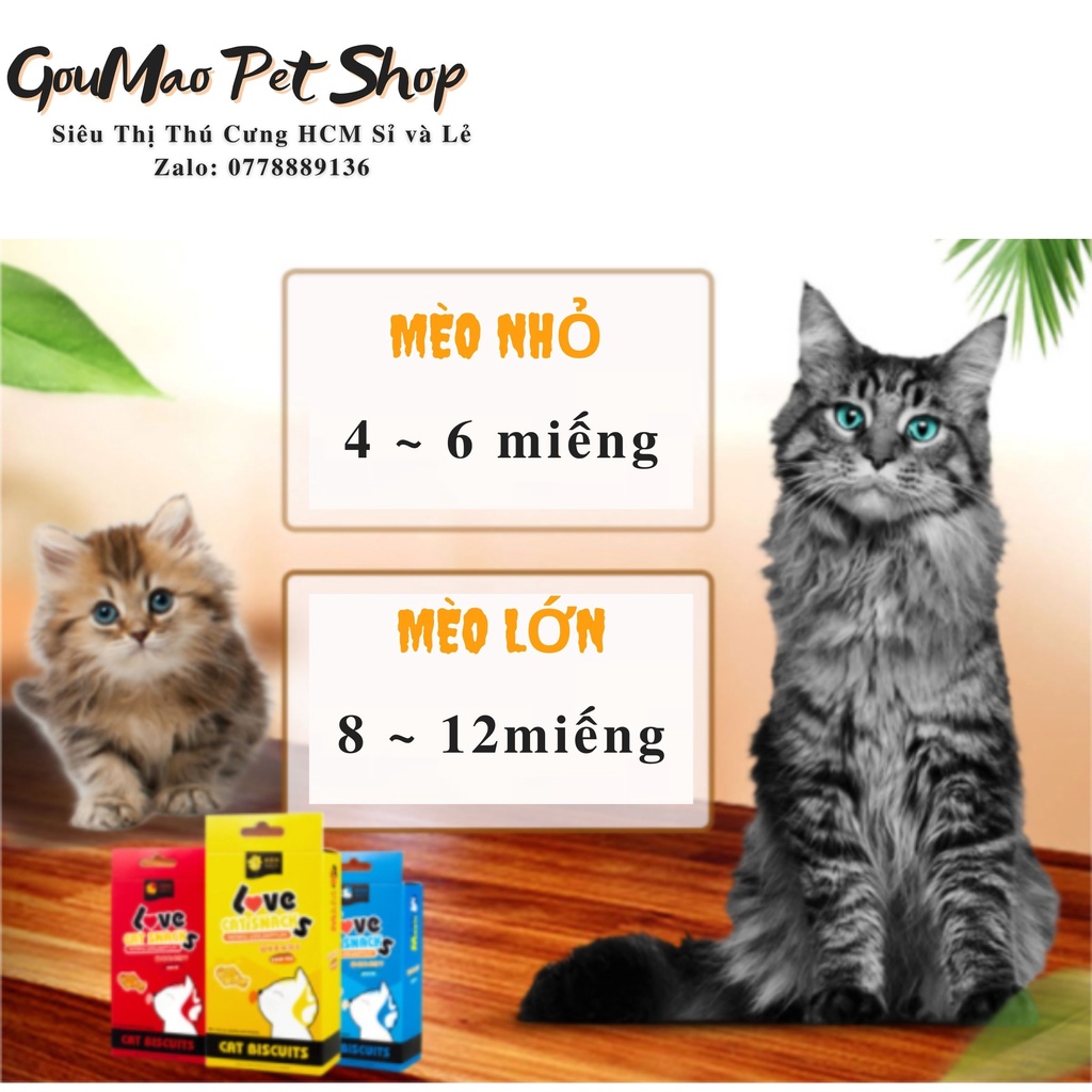 Bánh thưởng cho mèo Love Cat Snack - sản phẩm của Masti - 100g