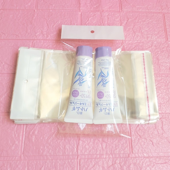 100g  Túi Opp dán mép  13x18cm  - Túi ni lông băng keo dán miệng - Bao nilon dán miệng