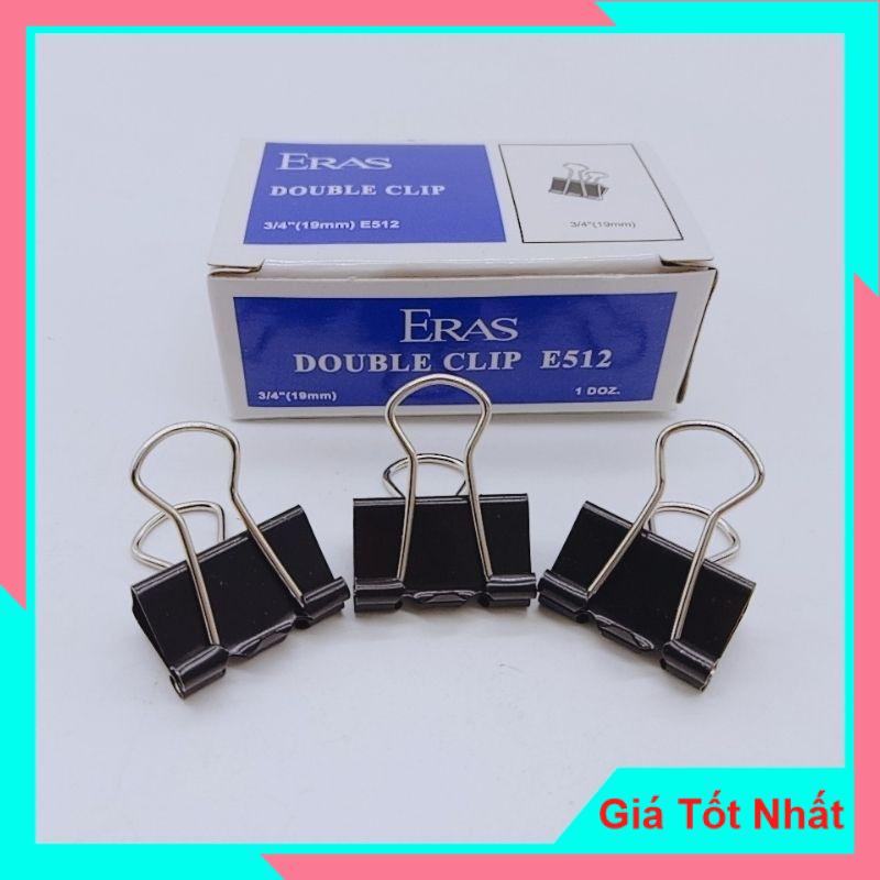 Kẹp tài liệu kim loại màu đen ERAS - Kẹp bướm đen thiết kế dễ dàng sử dụng, bền bỉ và không gỉ sét