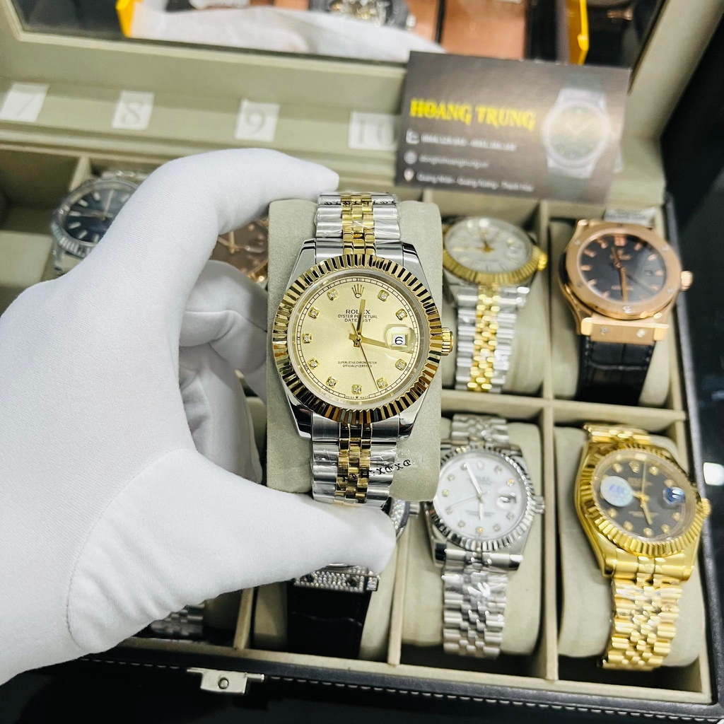 Đồng hồ Nam RolexDatejust máy nhật, Automatic ,size 40mm, Thép không rỉ đúc đặc