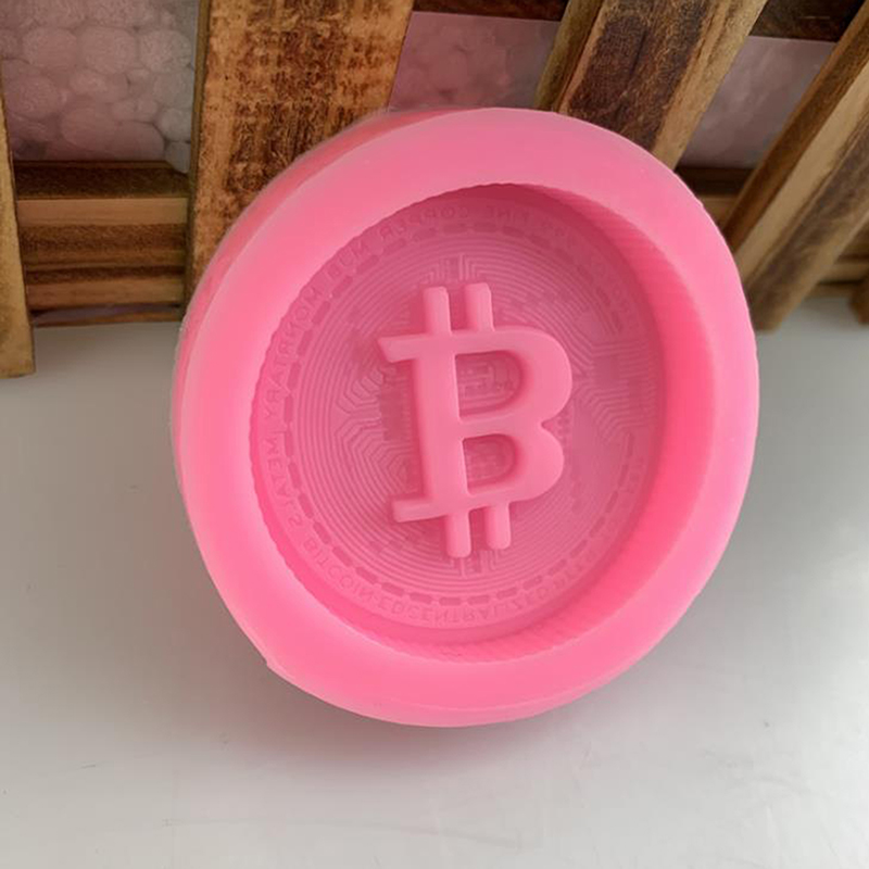 Khuôn Silicone Làm Bánh Hình Đồng Bitcoin