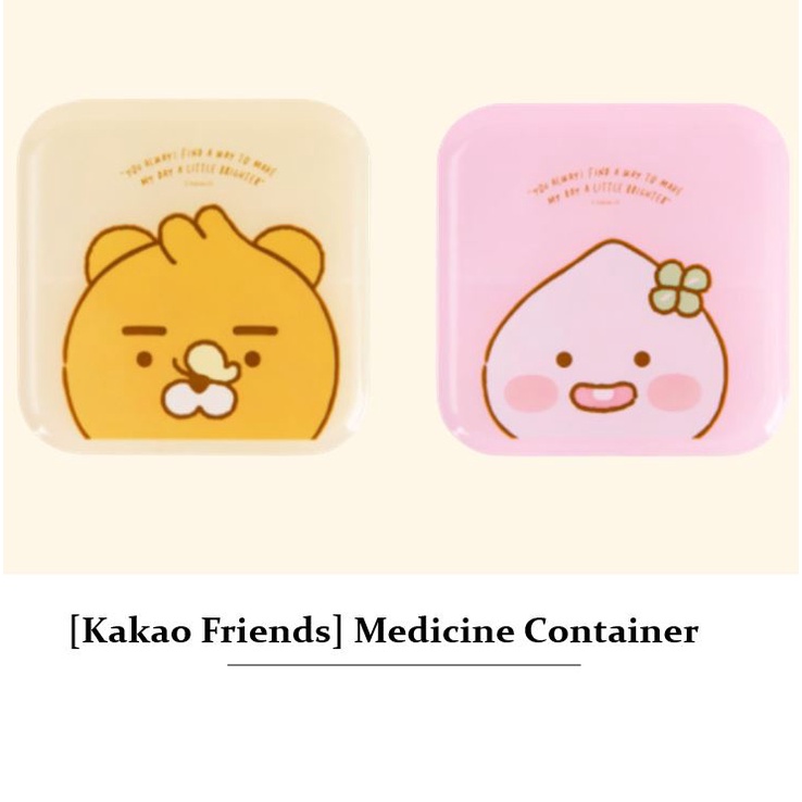Hộp đựng thuốc mini hình vuông tiện dụng Kakao Friends Ryan Apeach