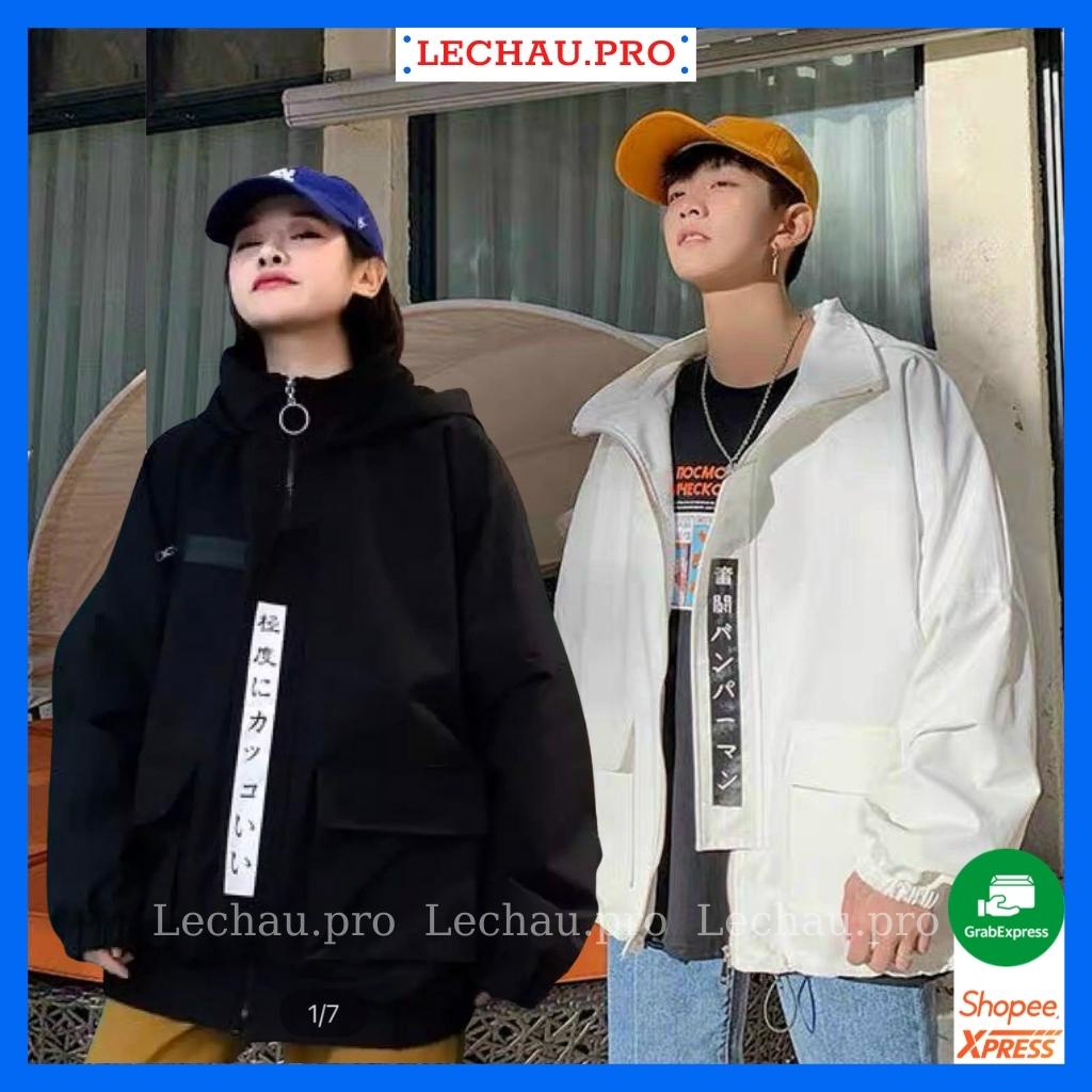 Áo khoác kaki unisex form rộng AKK06 LECHAU jacket nam nữ streetstyle ulzzang hottrend Hàn Quốc dày đẹp rẻ