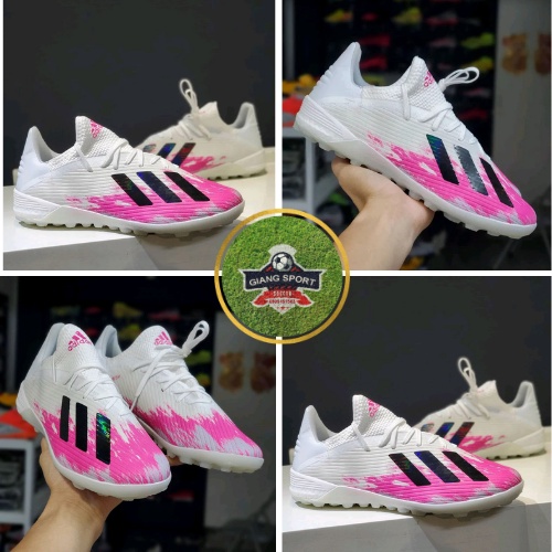 Giang Sport Giày đá bóng sân cỏ nhân tạo X19.1 TF Hồng cổ chun Shop Giang Sport