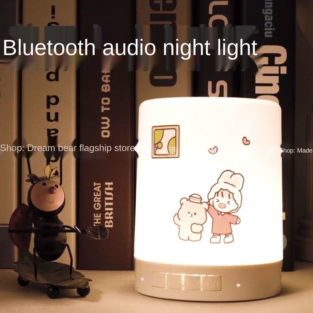 Loa Bluetooth Không Dây Tích Hợp Đèn Ngủ Dễ Thương