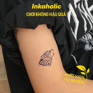 [CHÍNH HÃNG]💧Hình Xăm Tạm Thời Y Chang Xăm Thật💯Chiết xuất Tự Nhiên🕉️400+ Thiết Kế - Lone Wolf