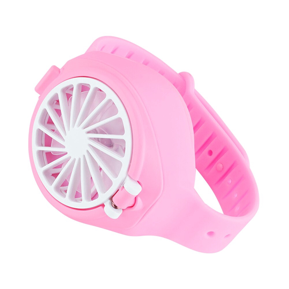 Portable Mini Fans USB Rechargeable Mini Electric Ventilator Handheld Watch Shape Fan for Office Household student Traveling